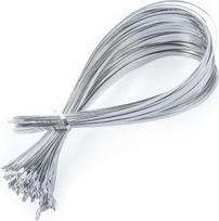 Nerūdijančio plieno kabelinės juostos, 100 vnt. pakuotė, 600 mm x 4,6 mm (V2A), tvirtos metalinės kabelinės juostos, su pritvirtinta apsaugine juosta nuo karščio, tvorų statyba, kabelių tvarkymas