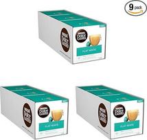 NESCAFÉ Dolce Gusto Flat White, 48 kavos kapsulės, arabikos ir robustos pupelės, kreminis pieno skonis, kavos kūrimas, kavinių tendencijos, aromatinga, sandari 9 kapsulių pakuotė (3 x 16 kapsulių)