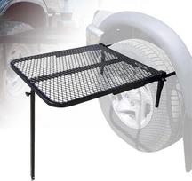 Nešiojamas automobilio padangos formos pikniko stalas, sulankstomas kempingo stalas, 70x50 cm, lengvas lauko nuotykių valgomojo stalas, reguliuojamo aukščio, skirtas kempingui su kemperiu, paplūdimiui, žygiams, vakarėliams, sodui ir kepimui ant grotelių