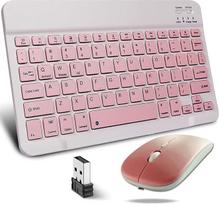 Nešiojamas belaidis „Bluetooth“ klaviatūros ir pelės rinkinys: dvigubai įkraunamas, tylus, 1200 DPI, skirtas kelionėms ir verslo kelionėms, suderinamas su „Windows“, „iOS“, „Android“, stacionariais kompiuteriais, nešiojamaisiais kompiuteriais, „iPad“ ir i
