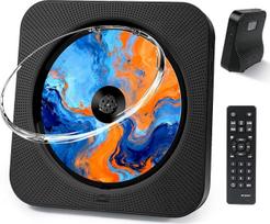 Nešiojamas CD grotuvas su „Bluetooth 5.1“, „Liphier“ CD grotuvas namams, CD grotuvas vaikams su „Hi-Fi“ garsiakalbiu, LED ekranu, FM radiju, USB/AUX jungtimis ir ausinių lizdu (juodos spalvos)