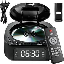 Nešiojamas CD grotuvas su „Bluetooth“, FM radiju, MP3 CD grotuvu su dviem stereogarsiakalbiais, žadintuvu, miego laikmačiu, įkraunamas CD grotuvas, palaikantis USB/AUX jungtis, didelis ekranas, nuotolinio valdymo pultas, juodos spalvos
