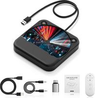 Nešiojamas išorinis automobilinis CD grotuvas: „Plug and Play“ su USB ir AUX jungtimis, universalus, skirtas automobiliams, nešiojamiesiems kompiuteriams, televizoriams, stacionariems kompiuteriams ir „Android 4.4+“ navigacijos sistemoms (juodas-CD, 1 vnt