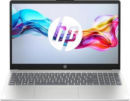 Nešiojamas kompiuteris „HP 15-fd0003sf“ su 15,6 colių FHD ekranu (procesorius „Intel Core i5-1334U“, 16GB RAM, 1024GB SSD, „Intel Iris XE“, „Windows 11“), sidabrinės spalvos, su AZERTY klaviatūra