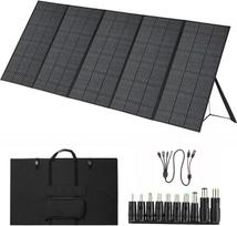 Nešiojamas saulės kolektorius elektrinei, 500 W, 48 V sulankstomi saulės kolektoriai, 25 % aukštas efektyvumas, IP68 atsparumas vandeniui, su „3M“ 4-in-1 kabeliu ir 10×DC adapteriu, sulankstoma saulės kolektorių antklodė kempingui