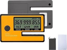 Nešiojamas saulės plėvelės, automobilių transmisijų ir langų tamsinimo matuoklis „3-in-1“ – VLT, UV ir IR slopinimo testeris su automatine kalibracija