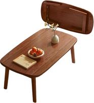 Nešiojamas sulankstomas kavos staliukas, stačiakampis, mažas, skirtas sėdėti ant grindų, žemas, tinka mažoms erdvėms, minimalistinis, japonų stiliaus „tatami“ kambariui, miegamajam, svetainei, balkonui, nereikia surinkti