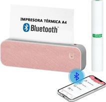 Nešiojamas terminis „Bluetooth“ spausdintuvas A4 – nedidelis kelioninis spausdintuvas su terminiu popieriumi, nereikalaujantis rašalo ar tonerio, suderinamas su „Windows“ kompiuteriais, „Mac“... bei „Android“ ir „iOS“ telefonais „PeriPage“ rožinis