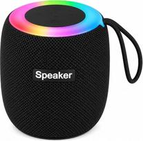 Nešiojamas „Bluetooth“ garsiakalbis, 5 W, su RGB apšvietimu, belaidis garsiakalbis, atitinkantis IPX4 standartą, integruotas žemų dažnių garsiakalbis, laisvų rankų mikrofonas, USB, TF kortelė, suderinamas su „iPhone“, „Android“ ir kompiuteriais (SH-309)