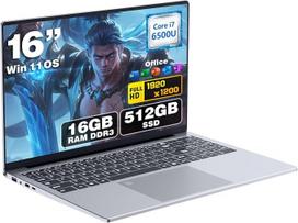 Nešiojamasis kompiuteris su „Core i7 6500U“ procesoriumi (iki 3,1 GHz), „Windows 11“, 16GB RAM, 512GB SSD, 1200P IPS ekranas, USB 3.0, HDMI, „Bluetooth 5.0“, apšviestas skaitmenų klavišų blokas