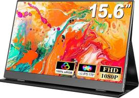 Nešiojamasis monitorius 15,6 colių nešiojamasis monitorius IPS 1080P FHD HDR, mobilusis ekranas su mini HDMI/USB C, skirtas nešiojamajam kompiuteriui, "Mac", žaidimams, PC, PS5
