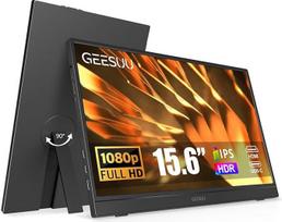 Nešiojamasis monitorius, 15,6 colių FHD nešiojamieji monitoriai, mobilusis ekranas | IPS HDR su garsiakalbiu, USB-C ir HDMI jungtimis, suderinamas su kompiuteriais, telefonais, „Mac“ ir nešiojamaisiais kompiuteriais, išorinis ekranas darbui, kelionėms ir