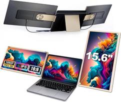 Nešiojamojo kompiuterio ekrano prailgintuvas, nešiojamojo kompiuterio monitoriaus prailgintuvas, trigubas monitorius, HDMI/USB-A/Type-C "Plug & Play" ekrano prailgintuvas "Win/Mac/Chrome" (15,6 colių trigubas)