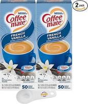 Nestle World Food Shop Mate Flüssige Kaffeesahne, französische Vanille, 50 Stück (2 Stück) mit World Food Shop Schaufel
