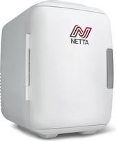 NETTA „Mini Fridge“ 5 l talpos nešiojamas šaldytuvėlis alui ir gėrimams, skirtas miegamajam, karavanui, biurui, su aušinimo ir šildymo funkcijomis | Nešiojamas, maitinamas iš kintamosios ir nuolatinės srovės | Balta spalva
