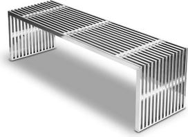 NEUERRAUM STAINLESS STEEL BENCH Bauhaus Museum Sėdimoji vieta Ilgis 140 x gylis 40 cm Aukštis 42 cm/ 30 kg Akrilo distanzstücken. LABAI ELEGANTIŠKA! Galima rinktis prie taburetės, kavos staliuko stalviršio