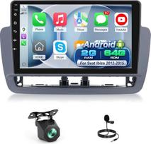 NHOPPEW 2+64G „Android 15“ automobilių radijas, skirtas „Seat Ibiza“ (2012–2015 m.) + galinio vaizdo kamera