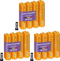 NI-MH baterija telefonui, „Gigaset“ ragelis, 1,2 V, 750 mAh AAA baterija telefonui, 8 vnt. pakuotė įkraunamų AAA baterijų „Panasonic“ bevieliams telefonams (3 vnt. pakuotė)