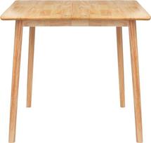 Nicholas Winter Kvadratinis medinis valgomojo stalas - 90 cm x 90 cm - Natūralus - 1 x 4 sėdimos vietos Mažas kaimiškas virtuvės valgomasis iš medžio masyvo, kaučiukmedžio, vakarienei skirti Bistro baldai su 4 kojomis