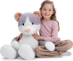 NICI minkštas žaislinis katinas „Felli“, 70 cm – pilkos spalvos – 62967 | Minkštas pliušinis žaislas, mielas pliušinis žaislas glėbimui ir žaidimams, skirtas vaikams ir suaugusiems, puiki dovanos idėja