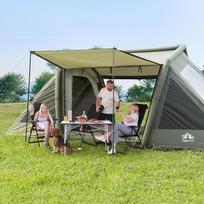 Night Cat Aufblasbar Zelt für 8 Personen: Glamping Tunnelzelt Wasserdicht Groß Winterfest XXL Zelte mit 2 Kabinen für Outdoor Camping