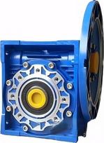 NMRV075 Sraigtinė reduktoriaus pavara 71B5 su flanšu, 14 mm įėjimo velenu, 28 mm išėjimo anga, metalinis korpusas (perdavimo santykis 7,5:1)