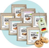 NomNoms | Kreminio riešutų sviesto baltyminiai kąsneliai - ekologiški, veganiški, pasaldinti ekologišku eritritoliu - baltyminių batonėlių alternatyva (7, paketas)