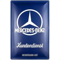 Nostalgic-Art 24012 "Mercedes-Benz" senovinis klientų aptarnavimo retro skardos ženklas | Sieninė lenta | Sienų dekoravimas | Metalas | 40 x 60 cm 40 x 60 x 0,4 cm