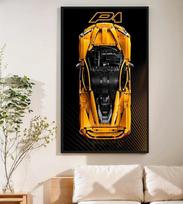 NOVDA Lego Technic McLaren P1 sieninis paveikslėlių rėmelis 75 x 45 cm, skirtas Lego 42172 laikikliui (be modelio)
