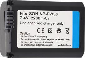 NP-FW50 7.4 V, 2200 mAh ličio jonų baterijos pakaitalas, skirtas modeliams A6000, A6500, A6300, A7, A7II, A7SII, A7S, A7S2, A7R, A7R2, A7RII, A55, A5100, RX10, RX10II