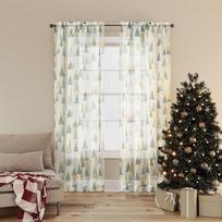 Nr. 918 „Balsam Christmas Tree“ permatoma užuolaida, 37" x 63" (94 cm x 160 cm), pušies žalia