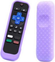 Nuotolinio valdymo pultelio apsauginis dėklas, suderinamas su „Roku“ televizoriaus nuotolinio valdymo pulteliu, „Roku Express“, „Streaming Stick“, „Premiere“; universalus silikoninis dėklas „Roku Voice Remote“ su dirželiu per petį