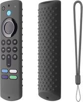 Nuotolinio valdymo pultelio dėklas, suderinamas su „Fire TV Stick“, silikoninis dėklas su dirželiu ir neslystantis silikoninis apsauginis dėklas, universalus silikoninis dėklas su dirželiu