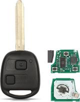 Nuotolinio valdymo raktas FOB 2 mygtukai 433MHz 4D67 lustas Toyota Prado Avensis Tarago 120 RAV4 Kluger 2003-2009 m., nesupjaustytas TOY43 (2Button 4d67)
