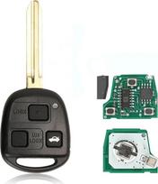 Nuotolinio valdymo raktas FOB 2 mygtukai 433MHz 4D67 lustas Toyota Prado Avensis Tarago 120 RAV4 Kluger 2003-2009 m., nesupjaustytas TOY43 (3 mygtukai 4d67)