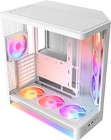 NZXT H6 RGB+ kompaktiškas dviejų skyrių ATX kompiuterio korpusas – baltas
