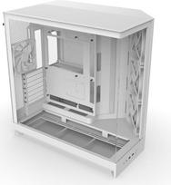 NZXT H9 Flow – dviejų skyrių ATX kompiuterio korpusas – baltas | Dviejų skyrių ATX flagmanas su 4 ventiliatoriais, 420 mm viršutiniu ir priekiniu radiatoriumi bei grūdintu stiklu iš visų pusių.