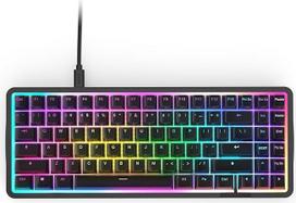 NZXT „Function Elite MiniTKL“ magnetinė RGB žaidimų klaviatūra – pritaikomas klavišų veikimo jėgos nustatymas, dvigubo bėgelio Holo efekto jungiklis, „Rapid Trigger“ funkcija, 8K užklausos dažnis – patobulintas rašymo garsas ir pojūtis – DE – juoda