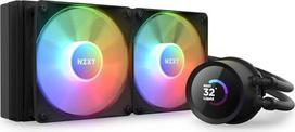 NZXT „Kraken“ serija – AIO procesoriaus skysčio aušintuvas – Konfigūruojamas LCD ekranas – Aukštos kokybės ventiliatorius – Suderinamas su „Intel“ ir „AMD“ lizdais – 240 RGB – Juoda