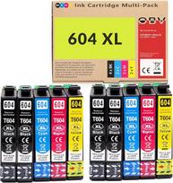 OBV spausdintuvo kasetės, suderinamos su "Epson 604 604XL", skirtos "Expression Home XP-2200", "XP-3200", "Workforce WF-2910 DWF", 10 vnt.