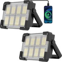 OHAYORI LED statybinio prožektoriaus baterija, 4 režimų LED prožektoriaus baterija, įkraunama stovyklavietės lempa, nešiojamas USB įkraunamas maitinimo šaltinis, reguliuojamas avarinis apšvietimas sodui, žvejybai, stovyklavimui, techninei priežiūrai, avar
