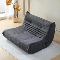 okwish Dvigulė sofa-lovos išskleidžiamoji kėdė su atlošu, tinginio sofa, vidaus sėdynės pagalvėlė, sulankstoma meditacijos kėdė, tinkama miegamajam, svetainei, pilka