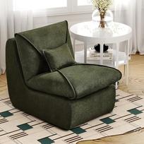 okwish Išskleidžiamosios sofos lovos su patogiu, itin storu paminkštinimu, tinginio minkštasuolio sofa, vidaus sėdynės pagalvėlė su šeniliniu audiniu, terasos kėdė miegamajam, svetainei, žalia