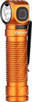 OLIGHT „Perun 3“ žibintuvėlis, 3000 liumenų, 5 režimai, baltos ir raudonos spalvos LED, elastinga galvos juosta (oranžinė)
