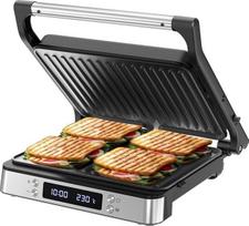Olvy Sandwichmaker XXL, skaitmeninis kontaktinis grilis su antihaftplatten, 3-in-1 Panini keptuvė, 180° išjungtas grilis, pastovi temperatūra, laikmatis, didelė Kochfläche, Cool-Touch-Griff, PFAS-freie Beschichtung