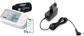 OMRON X7 „Smart AFib“ kraujospūdžio matuoklis, skirtas matuoti ant žasto, su prieširdžių virpėjimo nustatymo funkcija, 2 vartotojams, „Intelli Wrap“ manžetė (22–42 cm) + OMRON universalus maitinimo šaltinis (HHP-CM01 adapteris)