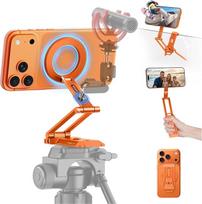 OMOTON TP06-E magnetinis telefono trikojis kabliukas ir „Arca“ aliuminis, oranžinis