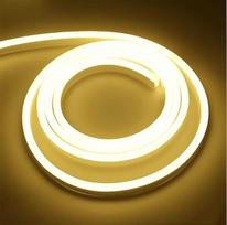 ONSSI® Neoninė LED juosta 220 V (neutralios baltos spalvos, 4 m), 12 W/m, kiekvienas 10 cm ilgio pjūvis, 288 LED/m, didelio ryškumo šviesos vamzdelis, IP65 vandeniui atspari, su lipduku ir kištuku, neoninė LED juosta, skirta naudoti patalpose ir lauke