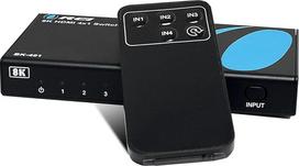 OREI 8K 4-portų HDMI 2.1 komutatorius, 8K@60Hz, 4 įėjimai ir 1 išėjimas (4K@120Hz), automatinis perjungimas