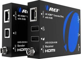 OREI KVM 4K HDMI per Ethernet prailginimo įrenginys su balunu, jungiamas per CAT6/7 kabelį, 4K @ 60 Hz
